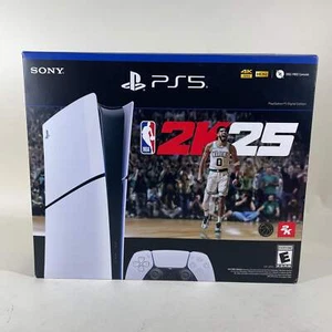 Nuova console Sony PlayStation 5 Slim Digital Edition PS5 1 TB bianca sistema di gioco - Foto 1 di 9