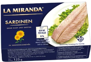 La Miranda - Sardinen ohne Haut und Gräten in Sonnenblumenöl - 125 Gramm - Bild 1 von 5