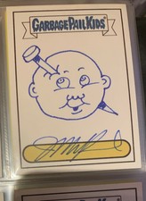 GARBAGE PAIL KIDS ANS4 SKETCH CARD JOHN POUND - BLUE