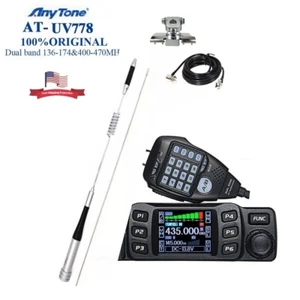 AnyTone AT-778UV Dwuzakresowe mobilne radio samochodowe VHF i UHF 2-drożne radio z anteną - Zdjęcie 1 z 21