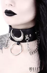Collar Gargantilla para Mujer Restyle Cuello de Luna Negro Gótico Punk Emo Gótico Adulto - Imagen 1 de 5
