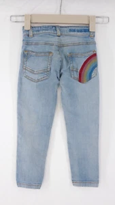 Zadig Voltaire Kids Jeans Megan Light Blue Rainbow Embroidery Age 4 104 cm - Picture 1 of 20