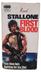 VHS TAPE USED RAMBO First Blood 1982 Sylvester Stallone HBO Video Movie RARE - Imagen 1 de 3