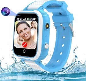 Smartwatch Kinder mit GPS, 4G Videoanruf, SOS-Notruf, IP68 wasserdicht, Telefon - Bild 1 von 7