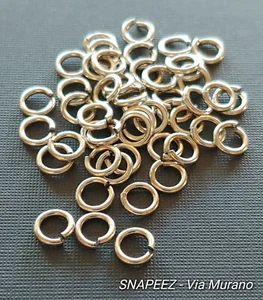 Anillo de salto abierto duro a la luz de la luna plateado SNAPEEZ® II ULTRAPLATE® 6 mm. Hecho en USA. - Imagen 1 de 4