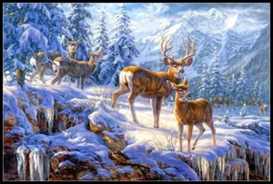 Gathering of Deer - DIY Chart Counted Cross Stitch Patterns Needlework DMC Color - Picture 1 of 2