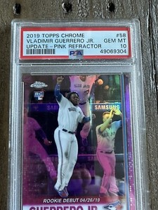 2019 Topps Chrome Vladimir Guerrero Jr. Pink Refractor PSA 10 Gem Mint