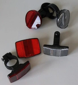 5 LOT Bike Bicycle Reflectors Reflect attachments - Picture 1 of 4