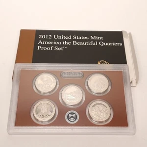 2012 S Proof Parks Quarter Set ATB Original Box COA 5 Coins CN-Clad United State - Picture 1 of 11