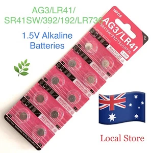 10 AG3/LR41/SR41SW/392/192/LR736 Button Batteries 1.5V Alkaline Cell EXP2026 - Picture 1 of 3