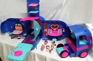 Glamper Fashion Camper Dollhouse LOL Surprise OMG 4-in-1 Blue w/ 4 Dolls 1 Baby - Picture 1 of 12