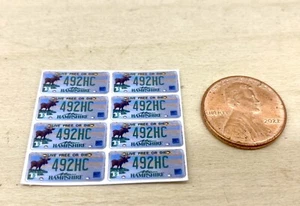 Calcomanías de matrícula de New Hampshire escala 1/18 para tu auto o camión de pasajeros - Imagen 1 de 3