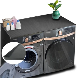 54'' X 27.5'' Waterproof Washer and Dryer Cover Mat, Non-Slip Gray Protector - Picture 1 of 12
