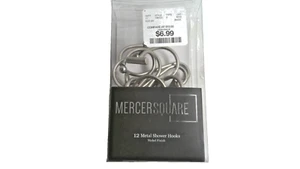 12 Piece Metal Shower Curtain S-Hooks Metal Nickel Finish G4 - Picture 1 of 2