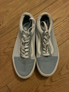 Vans Wedged Sole Baby Blue And White Trainers Size 5 - Picture 1 of 5