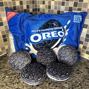 Oreo  Cookie Pillow W/ Removable Oreo Cookie Peices - Picture 1 of 6