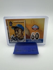 1954 Topps Hank Aaron 60th Anniversary Auto #2/60 Pack Fresh Rare Rare Rare! - Picture 1 of 2