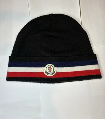 Black and White Moncler Beenie Men's - Image 1 of 3