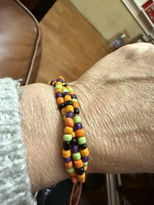 Halloween Torsade Multicolor Perlen Armband - Bild 1 von 8