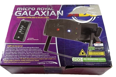 ADJ American DJ Micro Royal Galaxian Red Blue Lasar Show Dj Band Light Show - Image 1 of 4