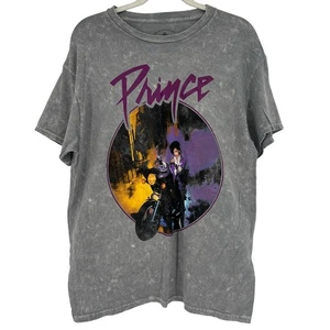 Camiseta Prince Púrpura Lluvia Licencia Oficial Gris Lavado Ácido Grande Nueva Sin Etiquetas - Imagen 1 de 6