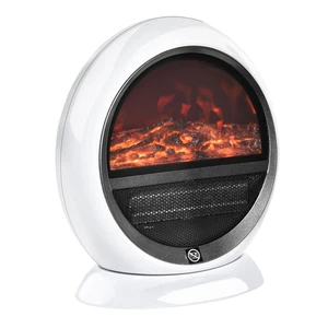 ROTATING FREESTANDING ELECTRIC FIREPLACE 1500W FLAME EFFECT OVERHEAT PROTECTION - Picture 1 of 9