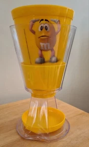 M & M's Yellow Push Lid Sweet Dispenser M And M Peanut Candy Treat Snack - Picture 1 of 4