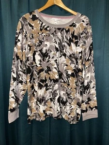 Suéter Isaac Mizrahi Live Estampado Floral con Dobladillo Curvo X L Talla Grande Top - Imagen 1 de 5