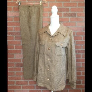 Knockabouts Pendleton women’s vintage suit pants & blazer shirt shacket size 16 - Imagen 1 de 9