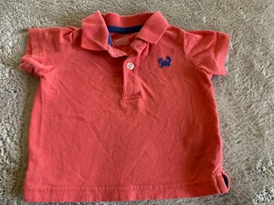 Polo Carters Niños Melocotón Bordado Azul Cangrejo Mangas Cortas 9 Meses - Imagen 1 de 6