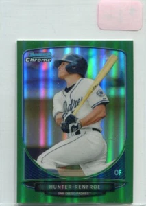2013 Bowman Chrome - HUNTER RENFROE - Mini Green Refractor - BREWERS #d/75 - Picture 1 of 1