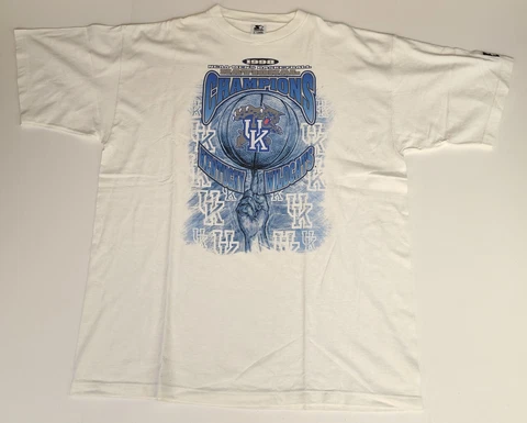 Vintage 1998 Starter (Kentucky Wildcats National Champions) Tshirt...XL.  .S5-21 Cover