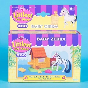 Vintage Brand New Boxed 1993 Kenner Littlest Pet Shop Zoo Baby Zebra - Picture 1 of 4