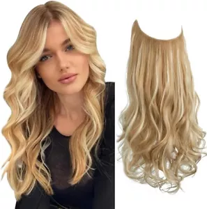 SARLA Hair Extension 18 Inch Invisible Adjustable Wire Hair Piece Beach Blonde - Picture 1 of 6