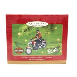 Hallmark Barbie 2001 Harley Davidson Motorcycle Ornament - Picture 1 of 3