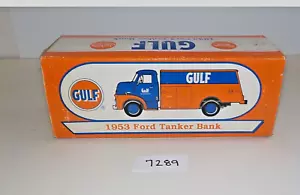1998 Ertl 19082 Gulf 1953 Ford Benzintanker Bank Diecast Neu in OVP (#7289) - Bild 1 von 5