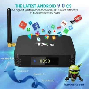 TX6 Android 9.0 TV Box 4GB DDR3 64GB - Picture 1 of 9
