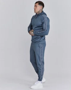 SikSilk Mens Grey Hoodie and Jogger Set Large - Picture 1 of 5