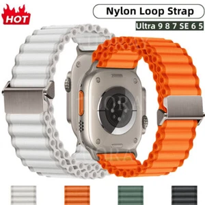 Woven Nylon Band For Apple Watch Sport Loop iWatch Series 10 9 8 7 6 5 4 3 Ultra - Picture 1 of 22
