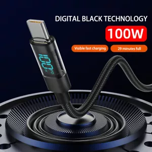 100W PD Ricarica Rapida USB C a USB C Cavo Sincronizzazione USB IOS Caricatore con Display LED - Foto 1 di 22