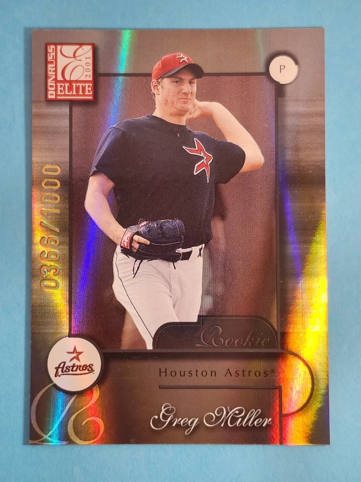 2001 Donruss Elite RC Greg Miller Houston Astros #176 366/1000 ⚾ - Image 1 of 2