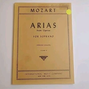 Mozart Arias from Operas for Soprano Volume 4 Music of Mozart SC 1961 - Imagen 1 de 4