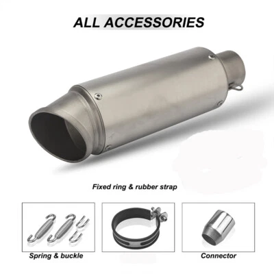 Silenciador de escape universal antideslizante 38-51 mm para motocicleta ATV tubo de escape Titaninum EE. UU. Foto 1 de 4