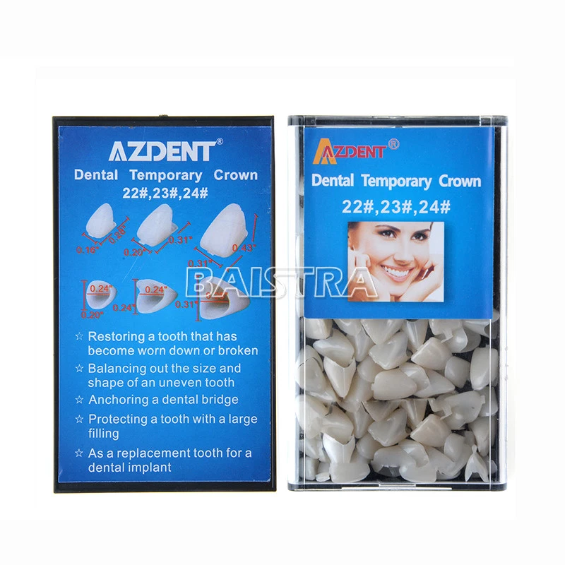 USPS 10x Dental Anterior Materials Mixed Temporary Crown AZDENT