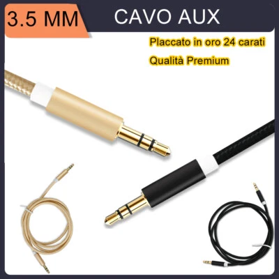 3.5mm Cavo audio metri aux jack da maschio a maschio prolunga stereo maschio - Image 1 of 4