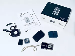 Vintage Designer Kamera „Canon Digital IXUS i“ Leder-Etui Zubehörpaket - Bild 1 von 13