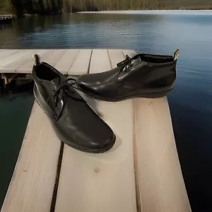 Salvatore Ferragamo Italien schwarz Kalbsleder Chukka Stiefel Herren Gr. 10 Komfortsohle - Bild 1 von 15