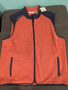 NWT $225.00 Peter Millar Mens Fade Fleece Vest Cape Red Size XL - Picture 1 of 7