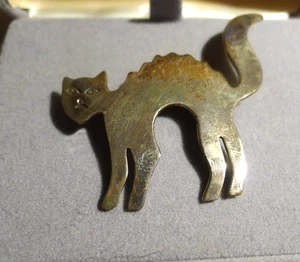 Vintage Mexiko Katze Sterling Silber Anstecknadel Brosche - Bild 1 von 7