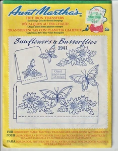 Tante Martha's Hot Iron Transfer - #3941 SONNENBLUMEN & SCHMETTERLINGE - ungeöffnet - Bild 1 von 2